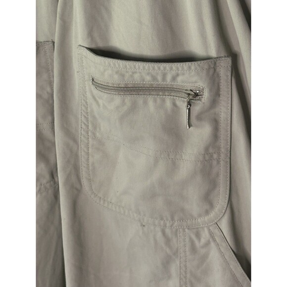 Cabela's For Women Bib Overalls Size M Light Green Zip Off Legs Pockets Galore - Picture 6 of 10